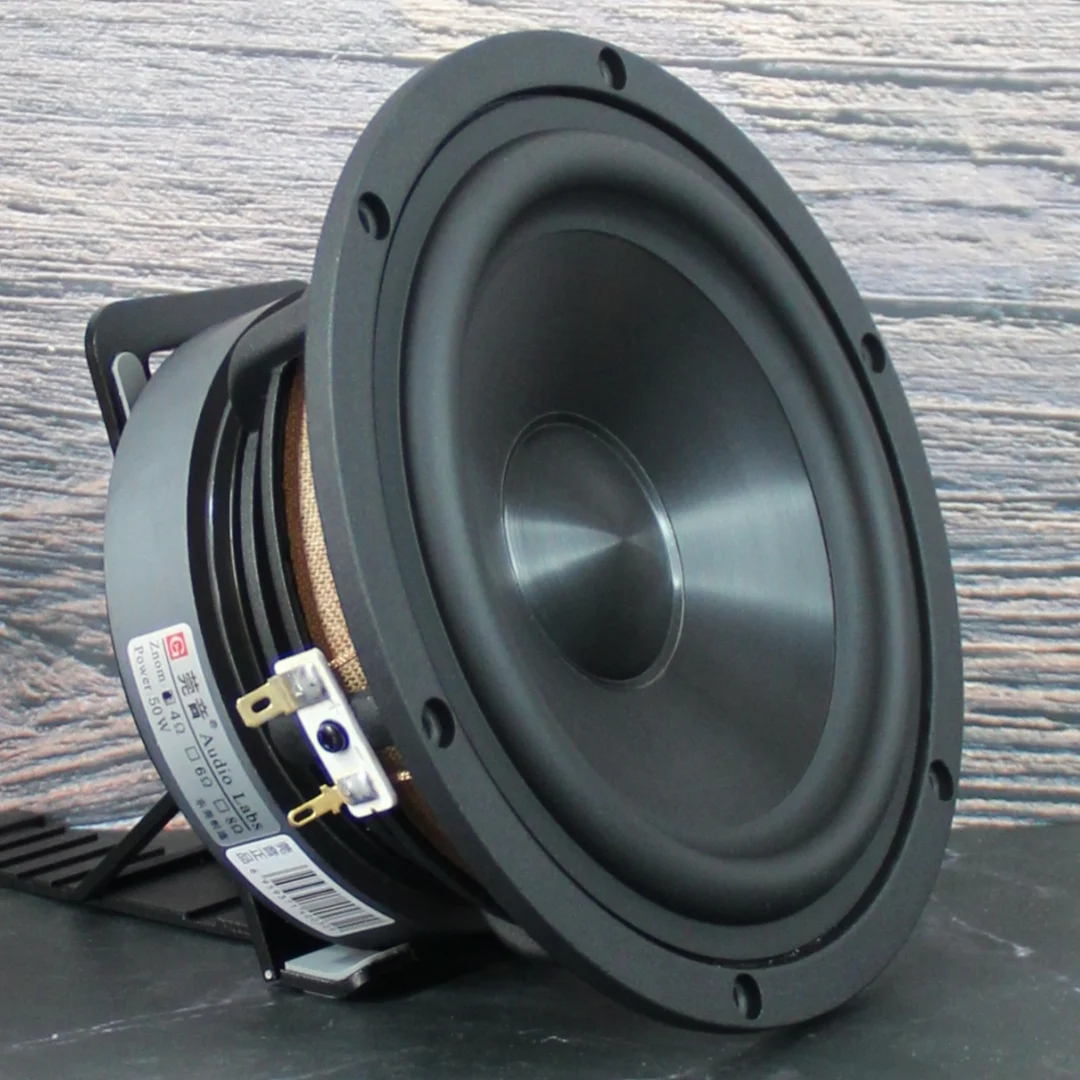 AudioLabs Altoparlante Mid-Bass da 6,5 pollici 50W RMS Cono in alluminio ceramico Driver HiFi 4/8Ω per sistemi audio fai-da-te