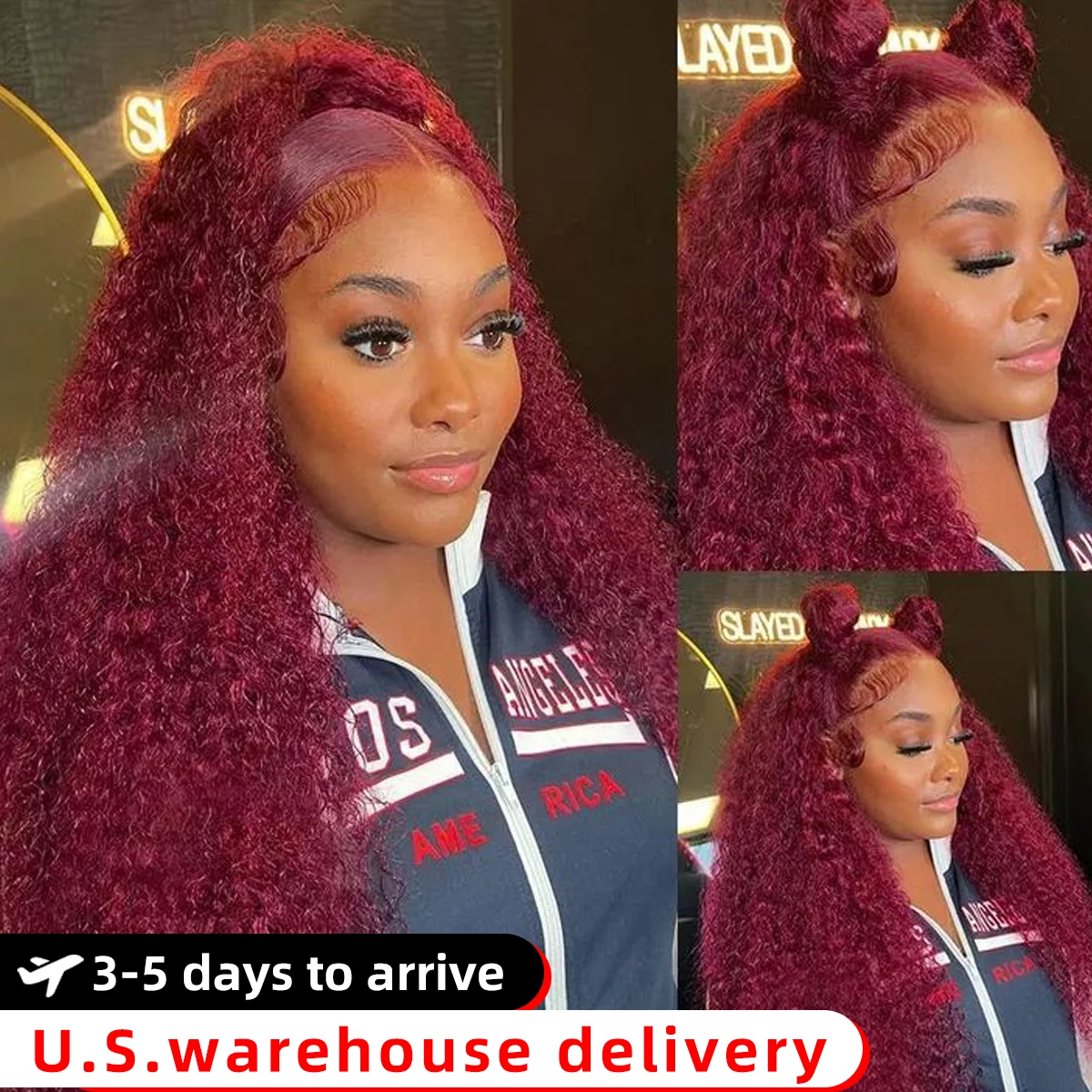

99j Burgundy Human Hair Wigs Human Hair Lace Front Wigs Human Hair 30 Inch Deep Wave Lace Front Wigs Human Hair Wine Red Curly