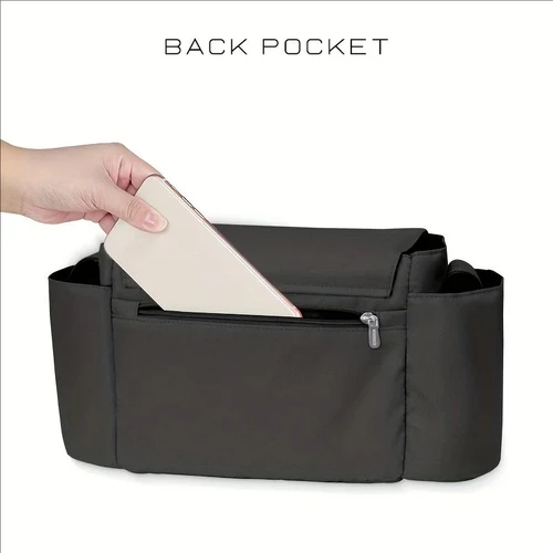 Imagen 2 del producto Bolsa de viaje de gran capacidad para cochecito de bebé, portabotellas, bolsa de orina para cochecito de bebé, accesorios para cochecito de bebé