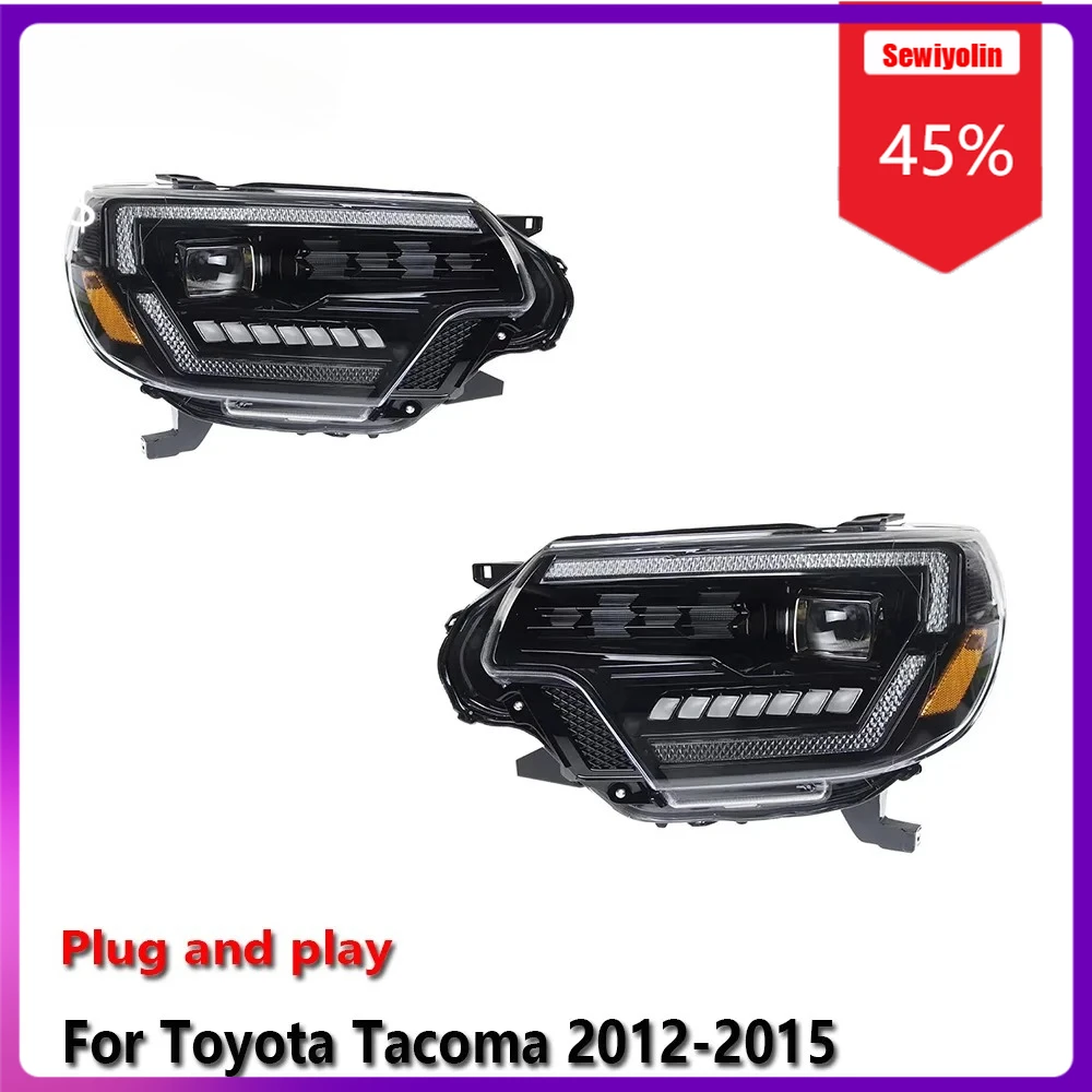 

Автомобильные светодиодные лампы Sewiyolin в сборе для Toyota Tacoma 2012-2015, противотуманные фары DRL, стоп-сигналы поворота