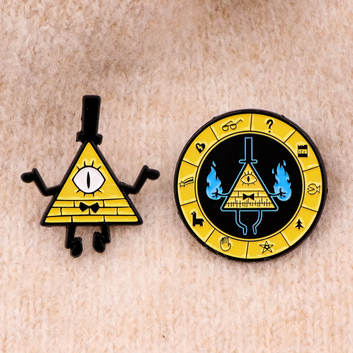 Bonito anime gravidade cai esmalte pinos broches mulher homens mochila acessórios roupas crachá na moda lapela jóias presente para amigos