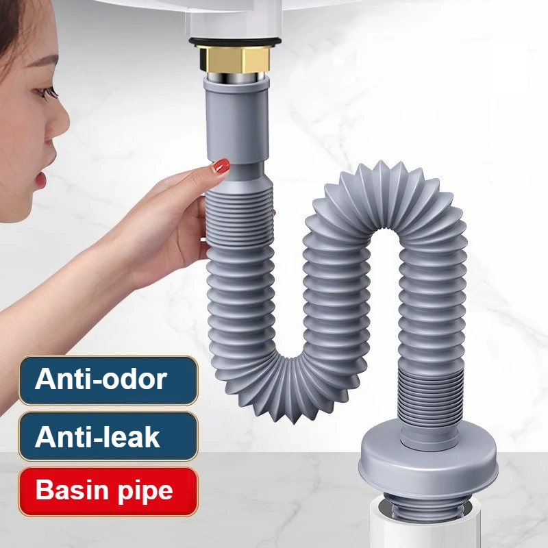 

Универсальный гибкий пластиковый сливной шланг для раковины/мойки, удлинитель для слива в раковине, для ванной и кухни