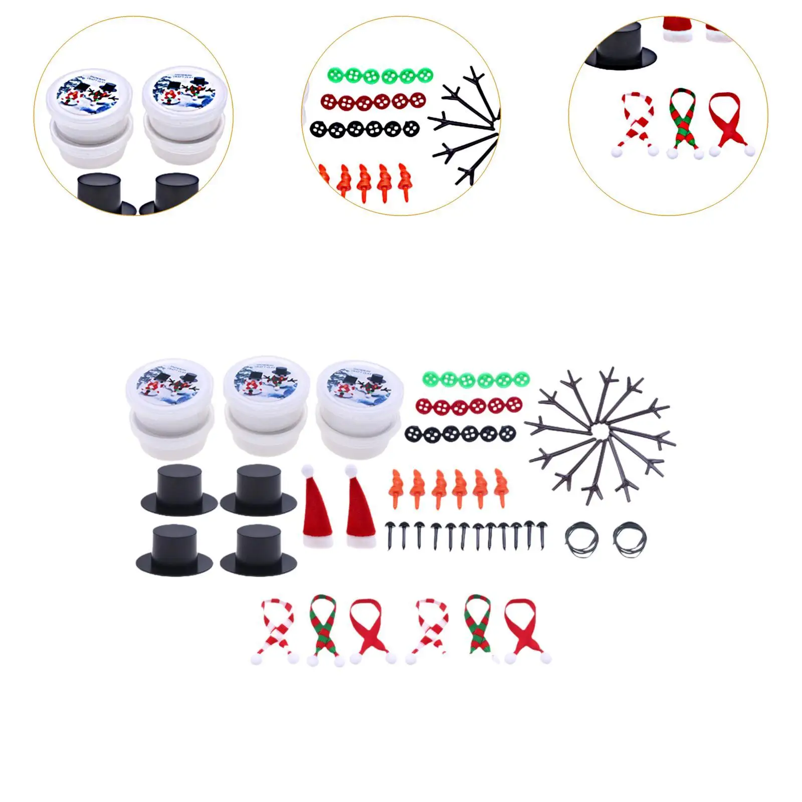 Snowman Crafts for Kids Build a Snowman Set Handmade Indoor Decoration Creative DIY Snowman for Party Activities Xmas Gift