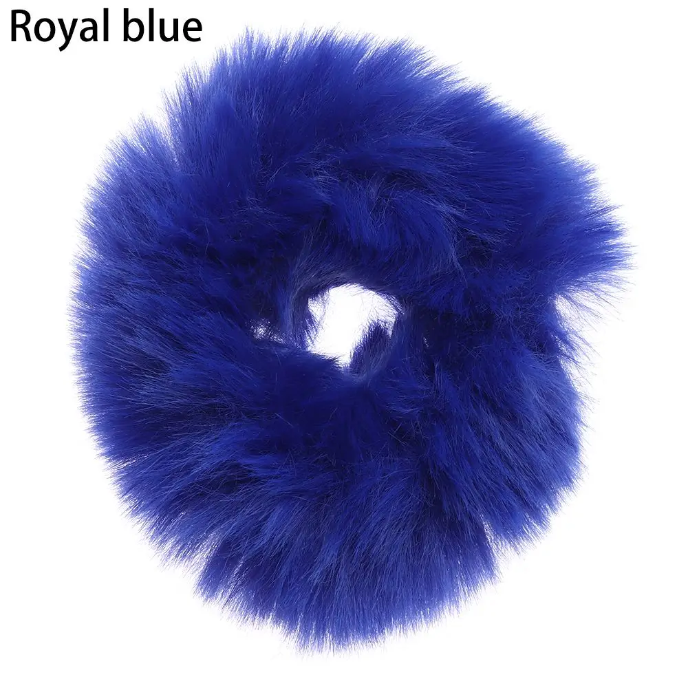 

Fashion Hair Bobbles Women and Girls Faux Rabbit Fur Ponytail Holders Elastic Hair Bands Pom Pom Hair Tie Fur Hair Scrunchies