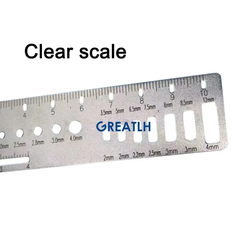 Orthopedic Measuring Ruler Kirschner Wire and Bone Screw Diameter Lenght Measuring Ruler Orthopedic Surgery Instrument pet