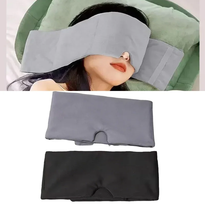 

Weighted Sleep Mask Scarf Unisex Light Blocking Eye Pillow for Relaxation Soft Comfortable Fabric Headwear for Men Women