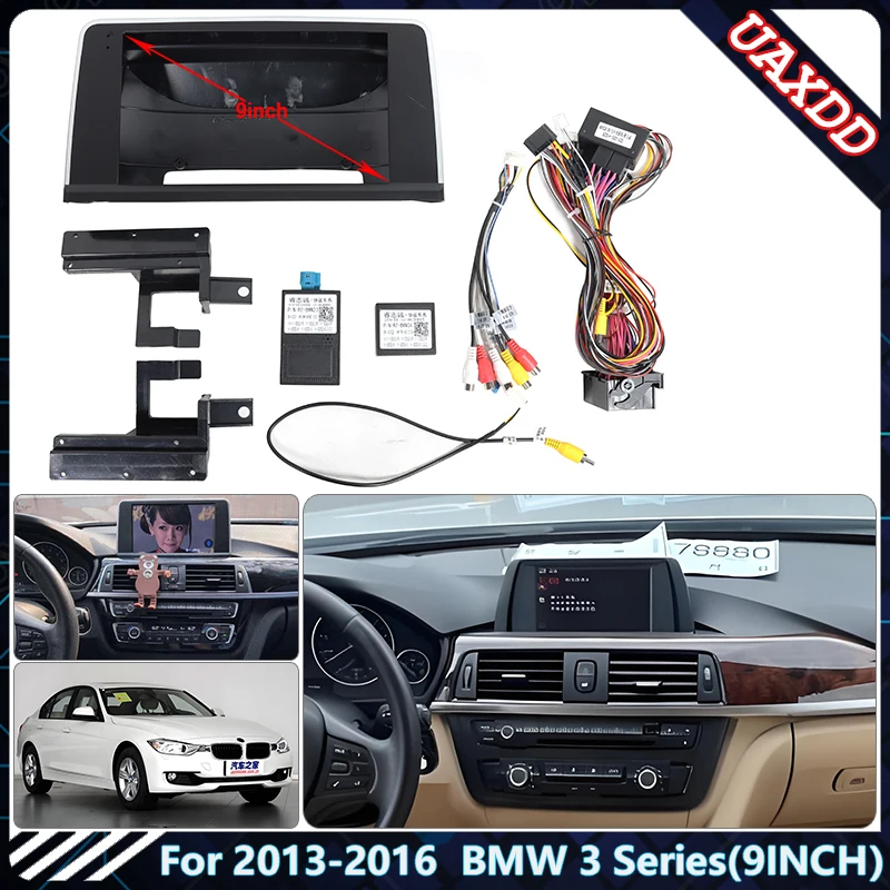 For BMW 3 Series 2013-2016 9INCH Car Radio Fascias Installation Dash Frame 2 Din Panel DVD Gps Mp5 Android Player Trim