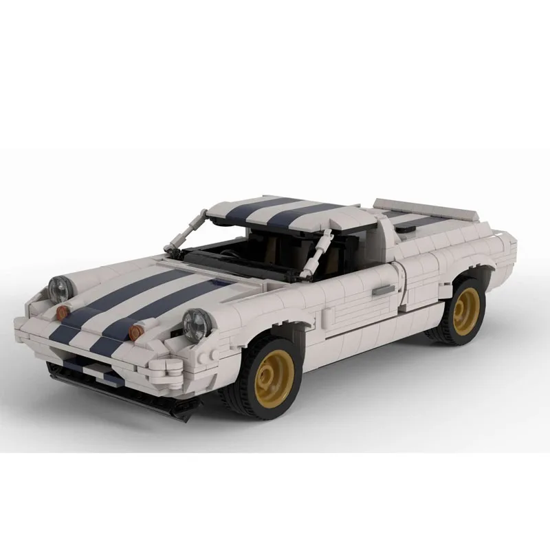 MOC-66280 White New Lotus Europa Roadster Racing Building Block Model 1240 Parts Kids Birthday Building Blocks Toy Gift