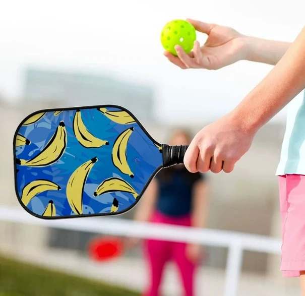 Custom UV Printed Carbon Fiber Pickleball Paddle Injection Plastic Racket