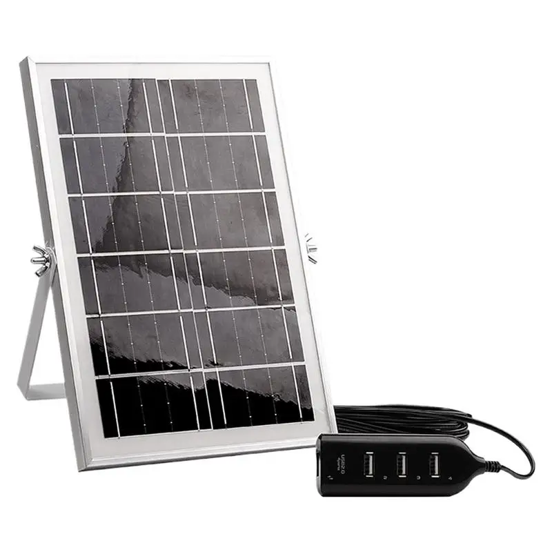 

Portable Solar Panel Solar USB Charger Panel Outlet High-Efficiency Flexible 4 USB Ports Camping Accessories For Outdoor Monitor