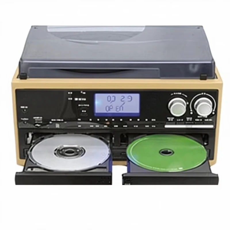 Chinese supplier remote control turntable dual retro cd player with usb sd radio