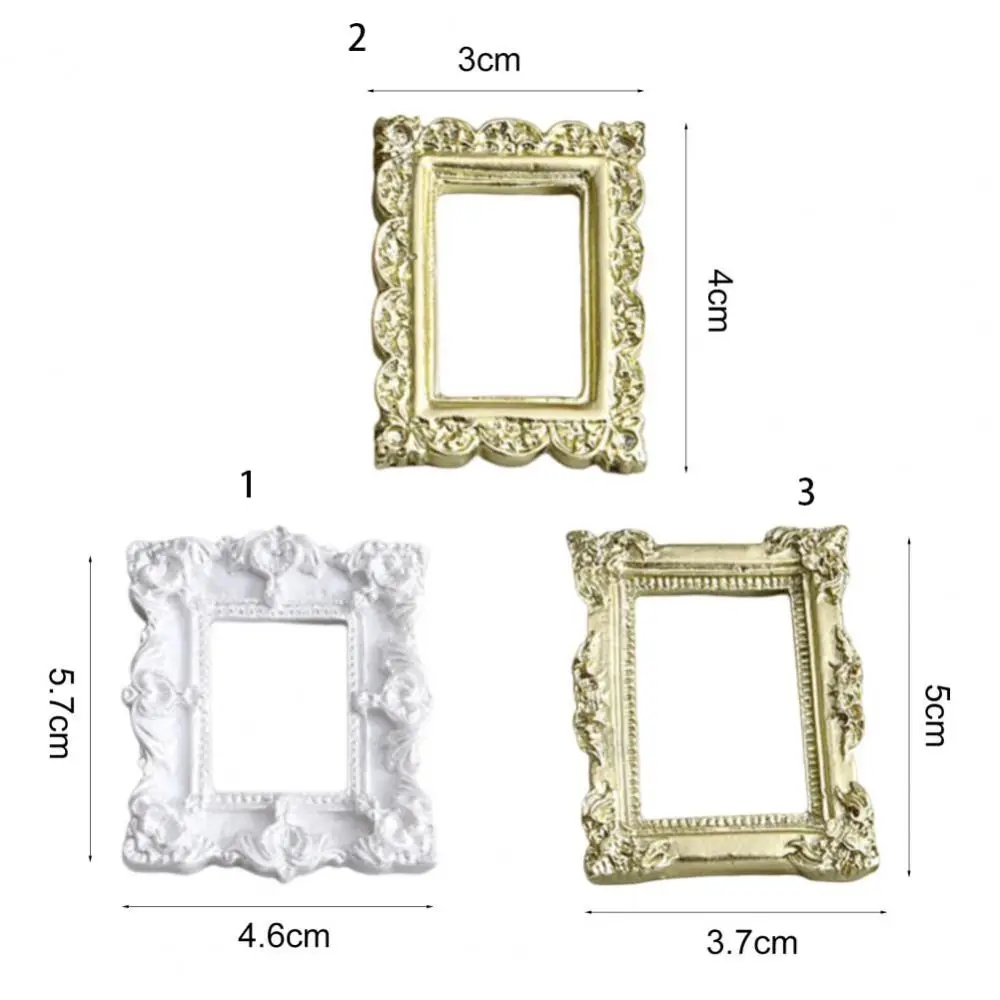 Nice-looking Mini Picture Frame Resin Fine Workmanship Small Size Miniature Photo Frames for Gift