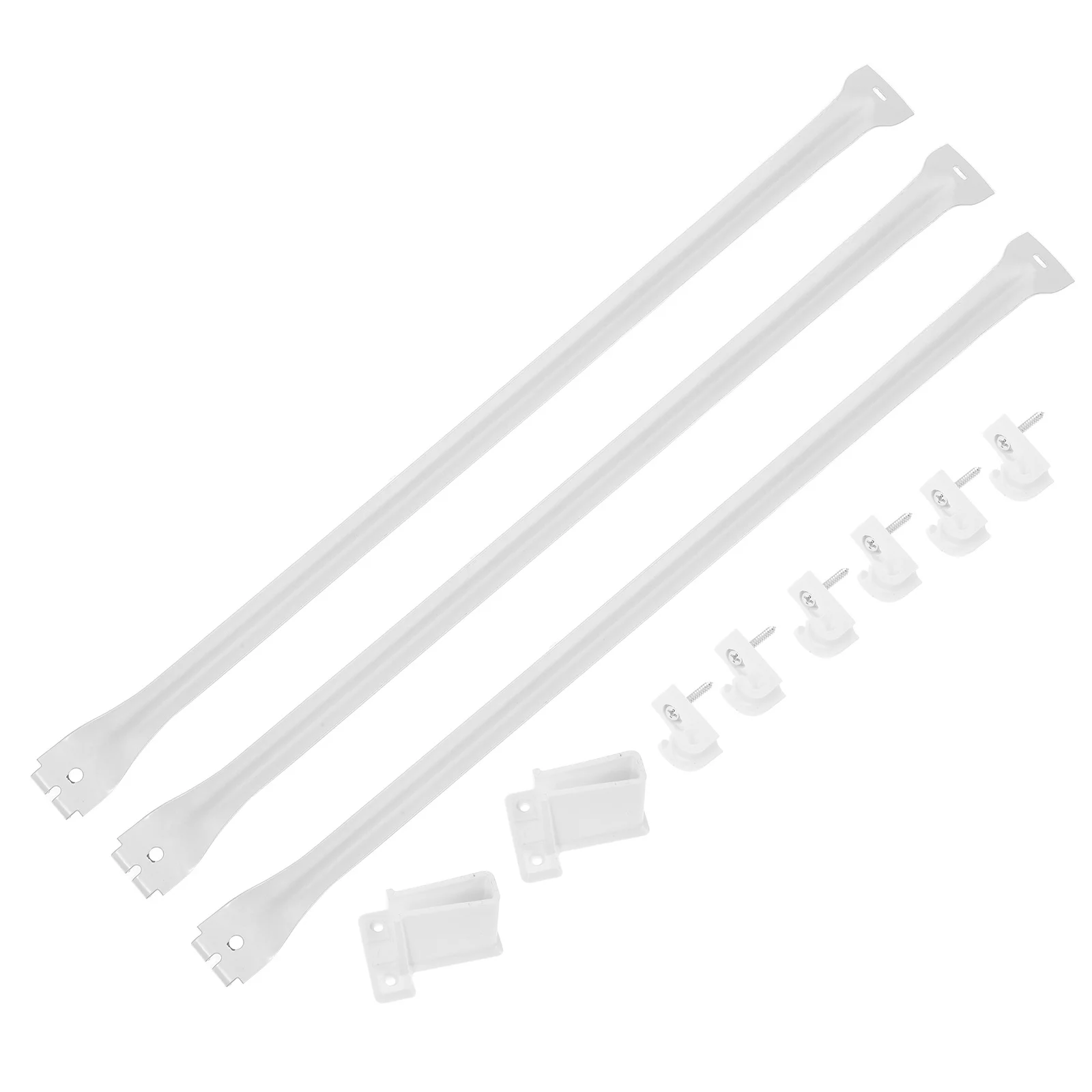 

1Set Heavy Duty Wire Shelf Brackets Closet Support Clips Plastic Wire Shelf Hardware for Kitchen Bathroom Bedroom