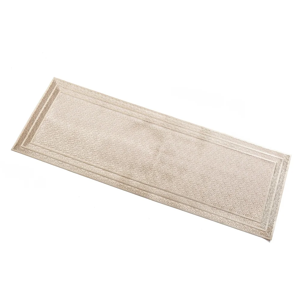 

Woven PVC Table For RUNNER with Metallic Gold Foil Detailing Designed for Heat Resistance and Stylish Table Presentation