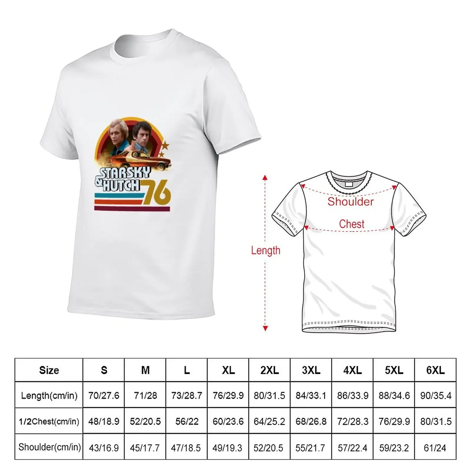 Starsky And Hutch T-Shirt anime aesthetic clothes blanks heavy weight t shirts for men