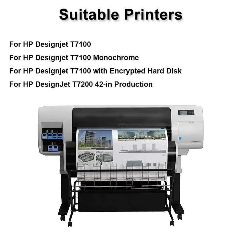 For HP 761 Ink Cartridge Chip New Upgrade Chip Compatible For HP DesignJet T7100 T7200 Printer CM991A CM992A (MBK C M Y GY DGY)