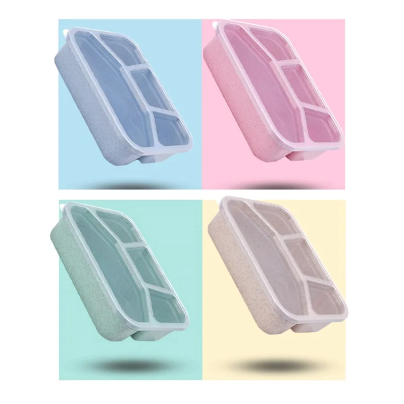 

A59Z-4 Compartments Snack Containers Durable And Safe Lunch Containers For Adults With Transparent Lid