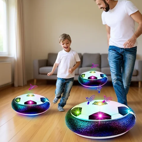 Hover Soccer Ball Toys for Children Electric Floating Football with LED Light Music Soccer Ball Outdoor Game Sport Toys for Kids