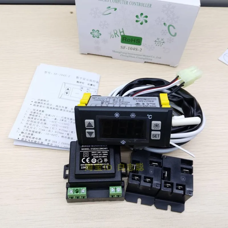 Armazenamento Frio Controlador de Temperatura Eletrônico Ajustável Controlador de Temperatura Display Digital Acessórios Sf104s2 de