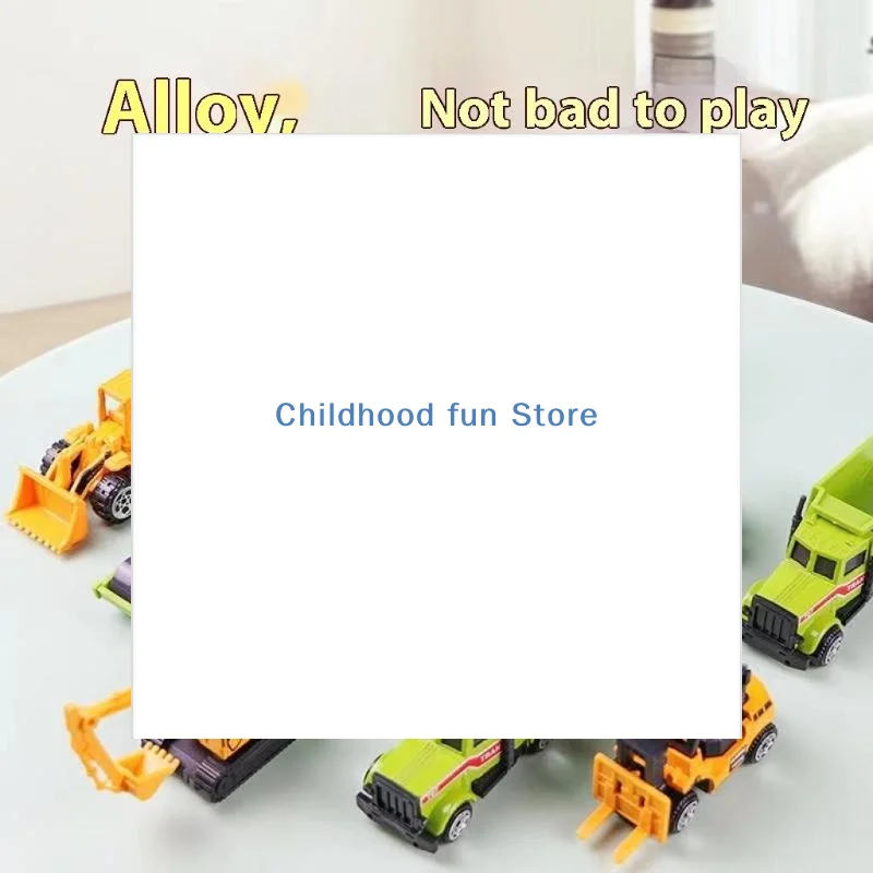 

Набор из 6 развивающих игрушек: строительная техника (погрузчик, трактор, экскаватор) из сплава и пластика для детей, подарок