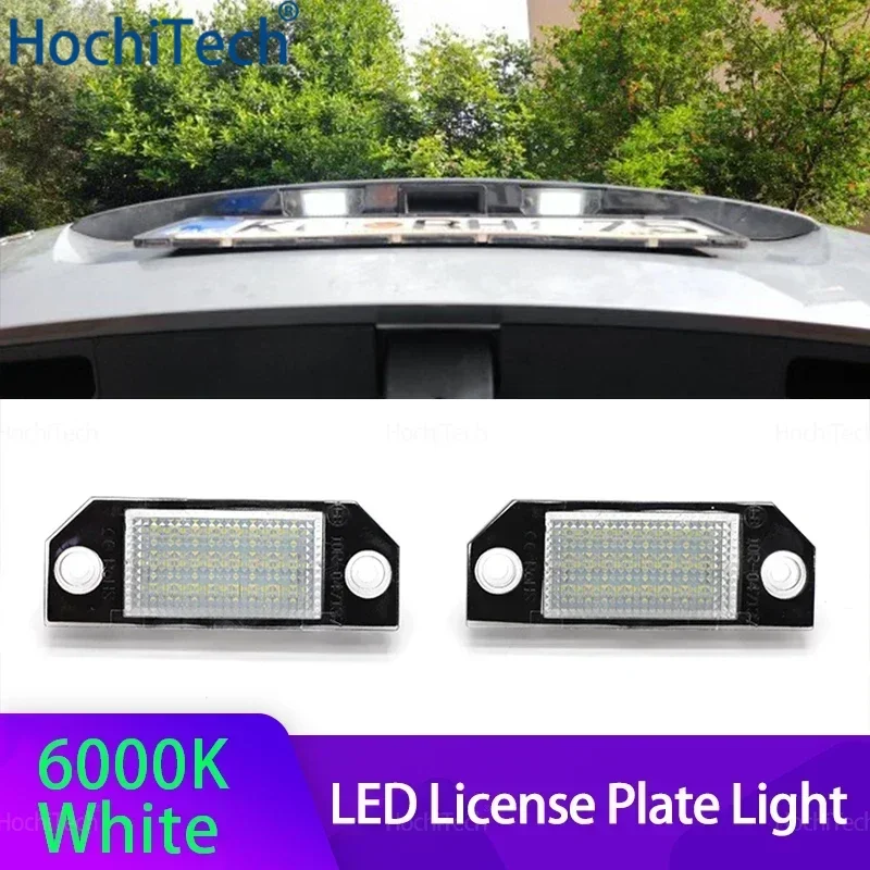 

License Plate Bulbs, 2Pcs LED Replacement with IP67 Waterproof Rating for Ford Focus MK2 2003-2008 C-MAX