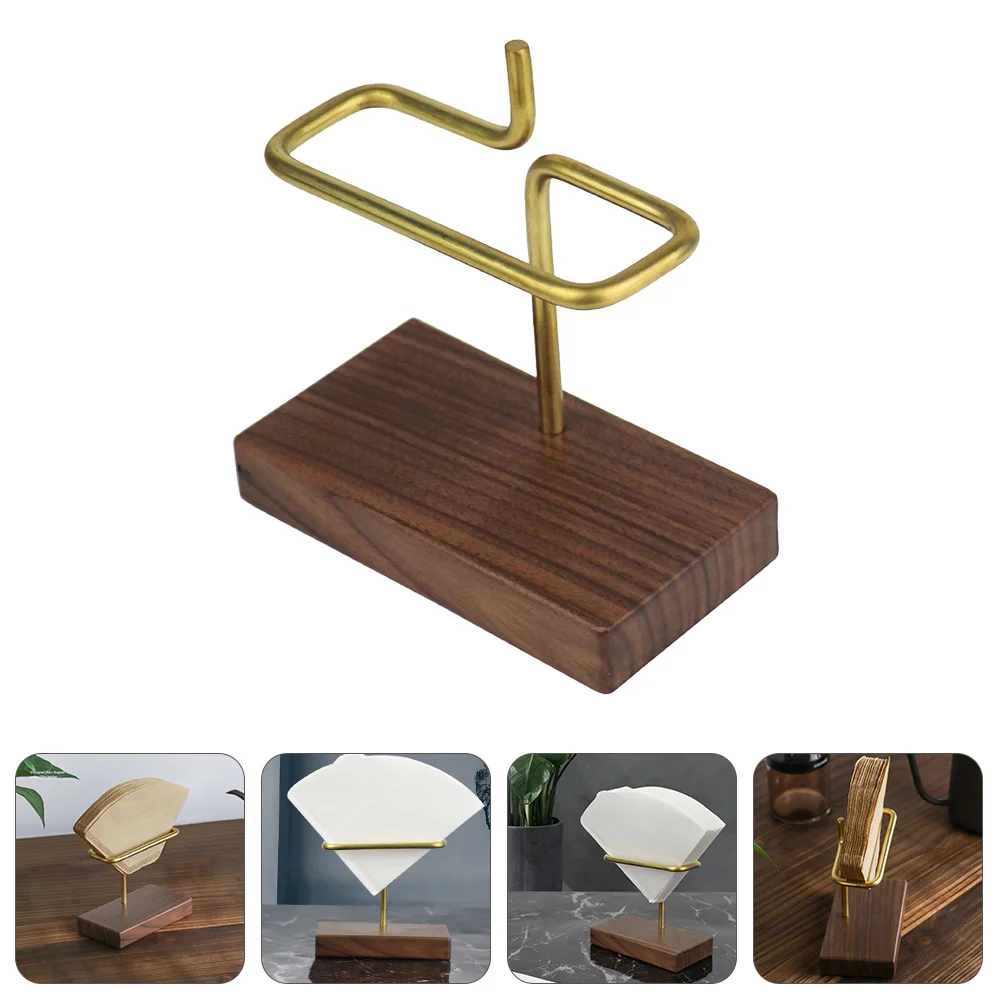

Coffee Rack Brass Reusable Coffee Filter Holder Portable For Home Office Camping Paper Filter Stand Kitchen Bar