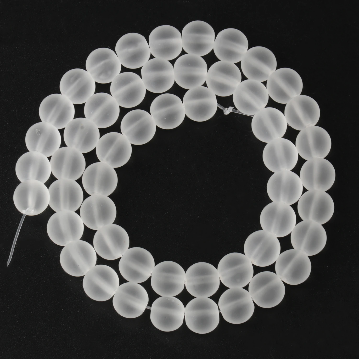 Wholesale Transparent Frosted Austria Crystal Round Glass Beads Natural Matte Loose Beads for Jewelry Making DIY Bracelet 2-8MM