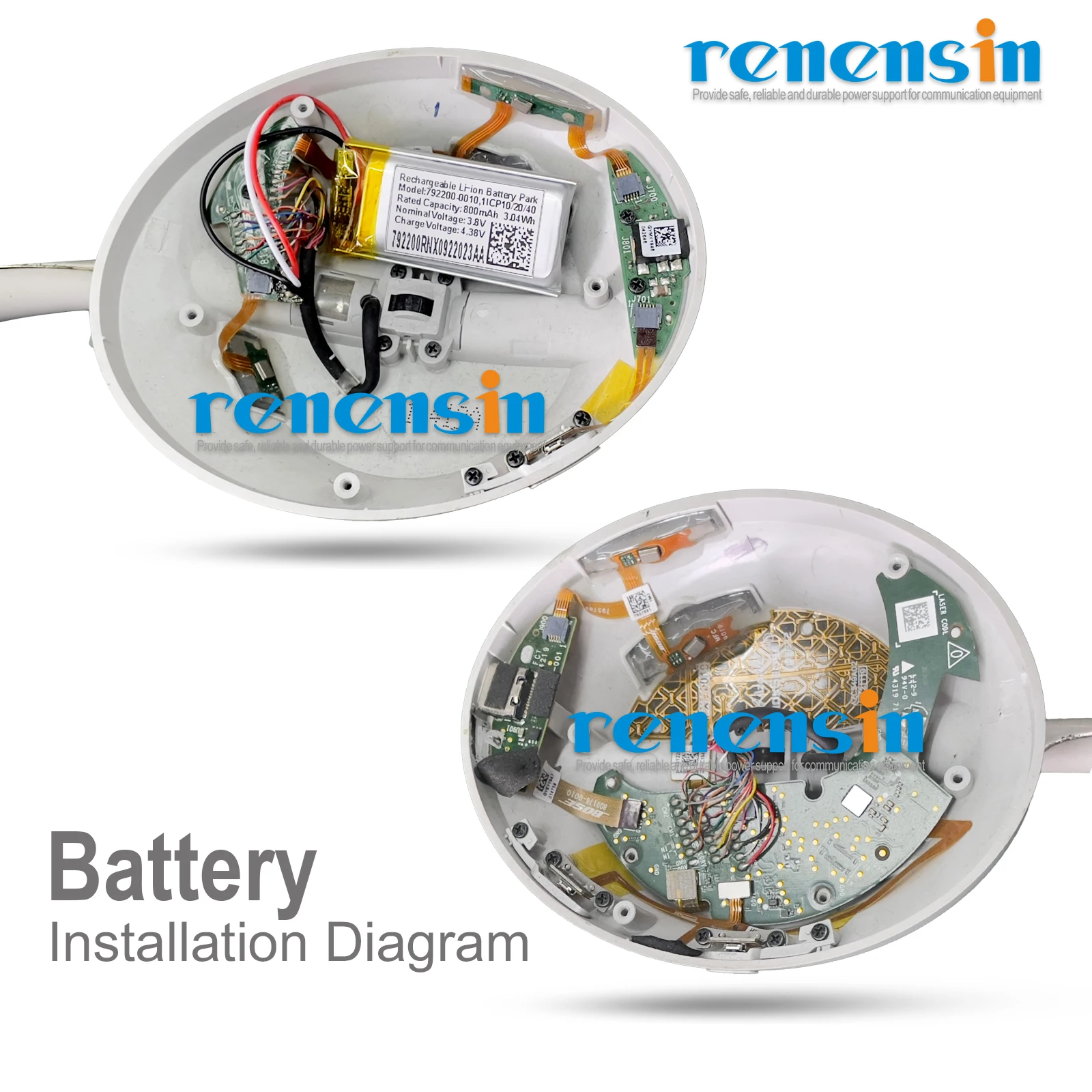 Renensin akumulator o dużej pojemności 3.8V 800mAh 792200-0100 dla BOSE 700 NC700 NC 700 słuchawki akumulatorki