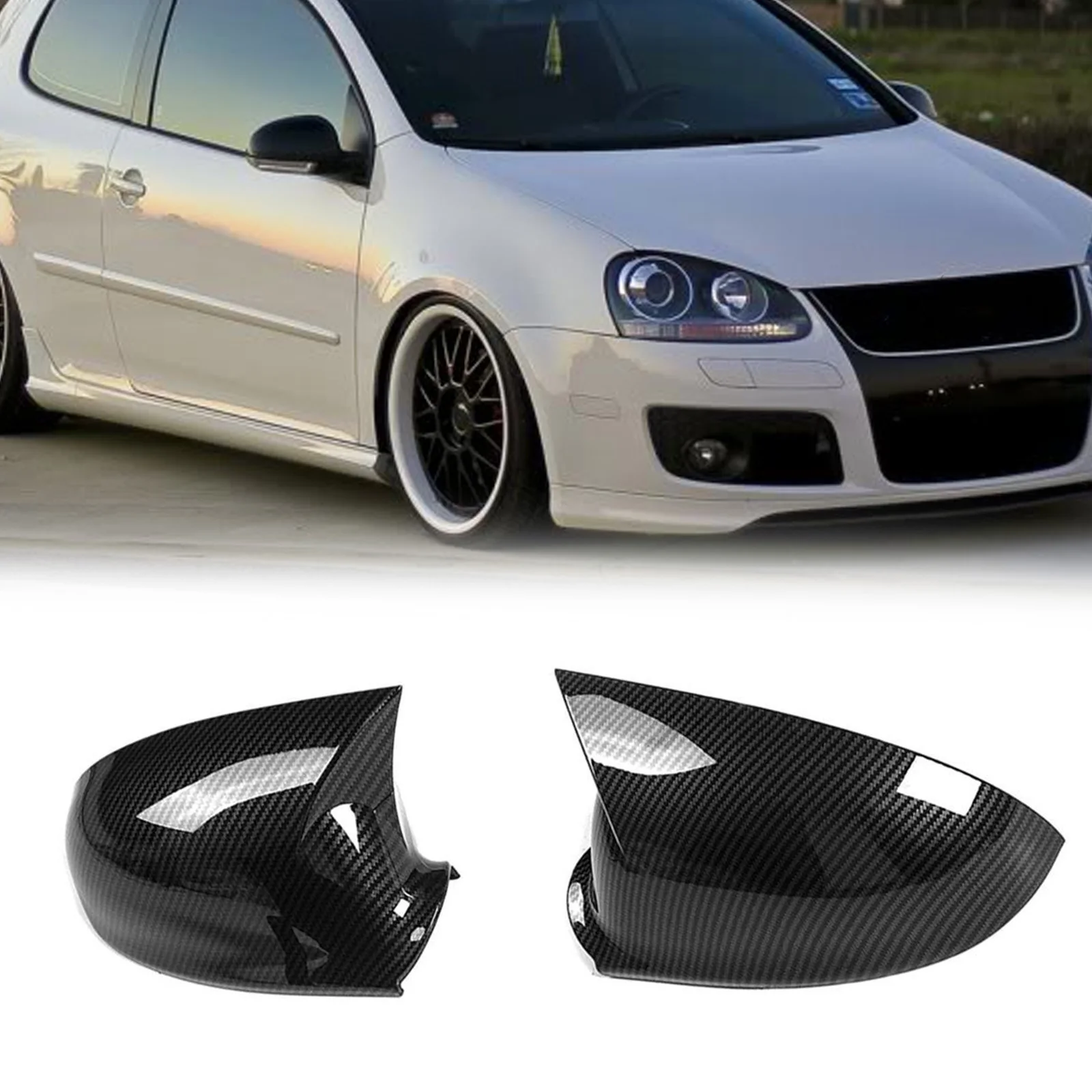2 قطعة غطاء مرآة الرؤية الخلفية للسيارة VW Golf MK5 GTI 2003 - 2009 اكسسوارات السيارات دروبشيبينغ بالجملة جودة عالية