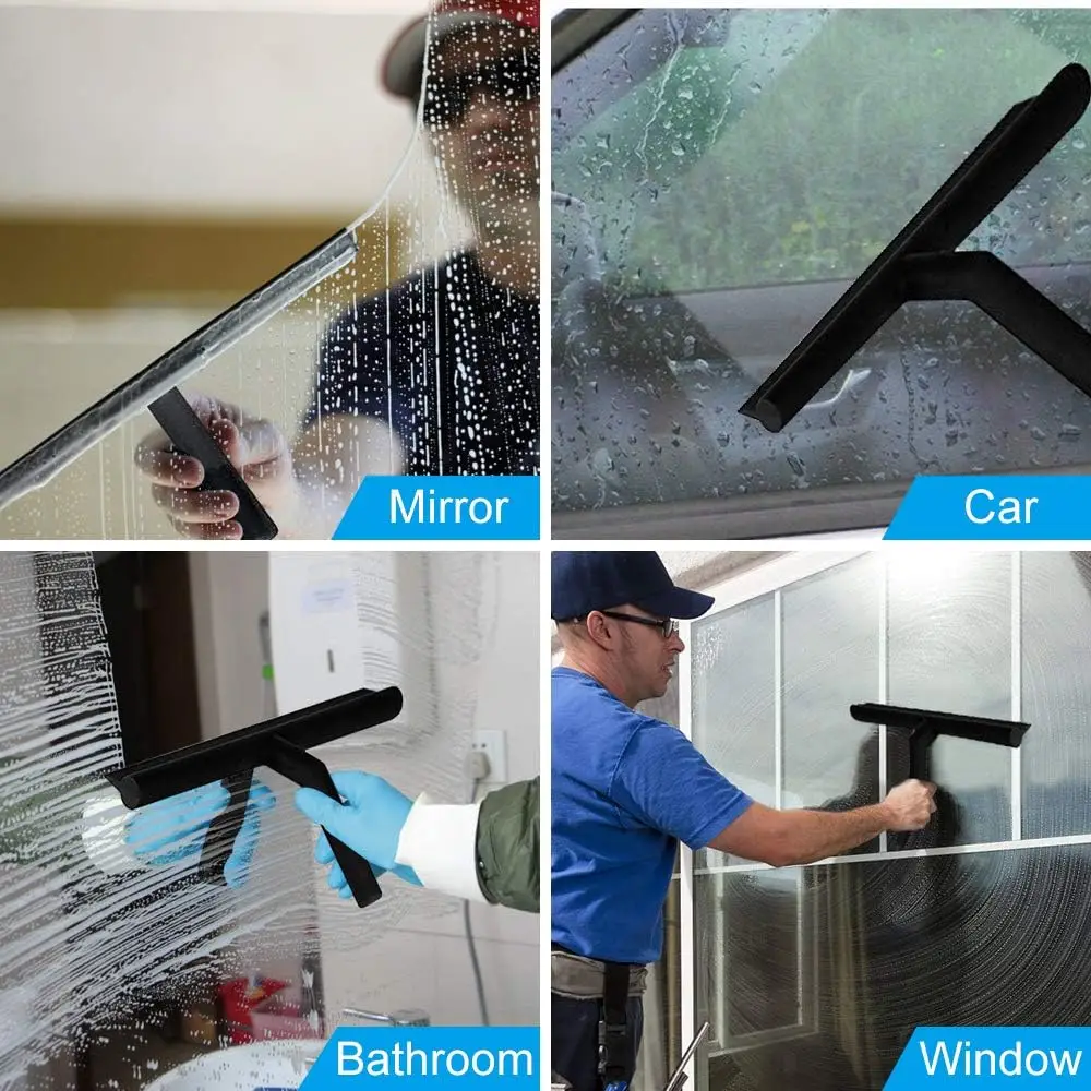 Shower Squeegee,Window Squeegee with Hanging Hook,Glass Wiper Scraper for Mirror Glass Cleaning Kitchen Bathroom Accessories