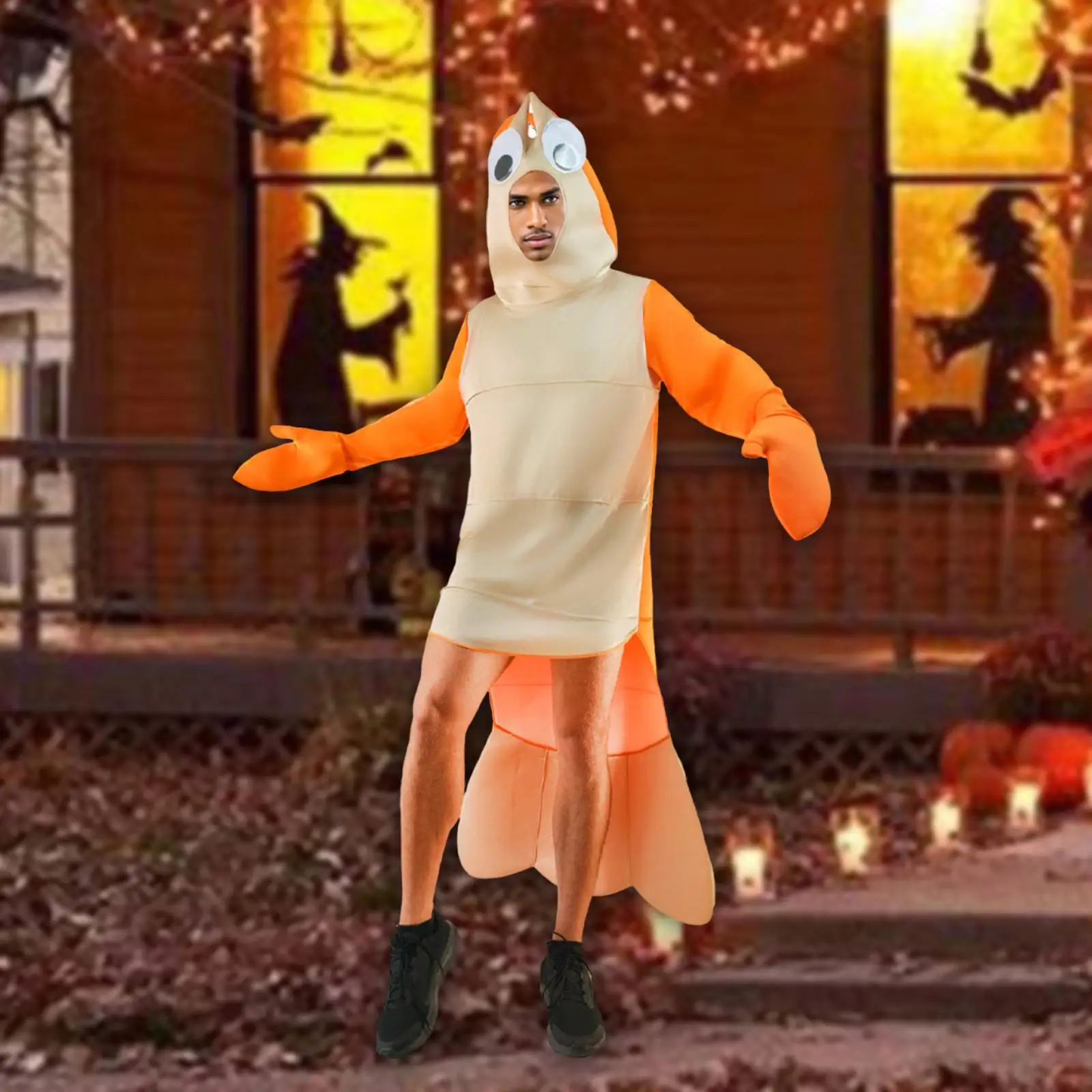 Accesorios de disfraz de camarón, decoración creativa con tocado, vestido elegante para cumpleaños, adultos, suministros de fiesta, juego de rol, Carnaval