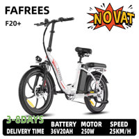FAFREES F20+ Adult Electric Bike 250W Motor City Ebike 36V20AH Battery E-bike 20 Inch Fat Tire Folding Electric Bicycle