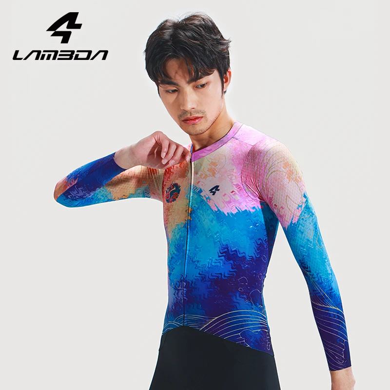 

LAMEDA 2024 Summer Cycling Jersey Man Long-sleeved Slim Fit Road Bike Jersey Biking Clothing Bicycle Shirts MTB Cycling Clothing