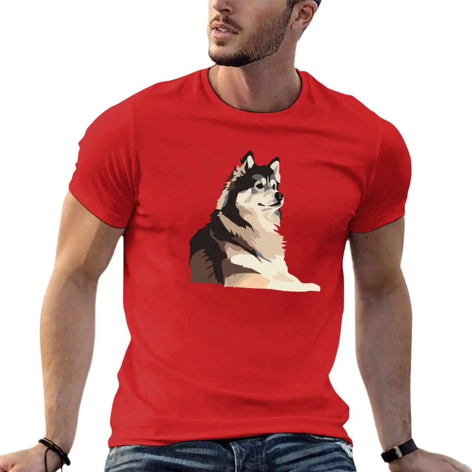 Alaskan Malamute T-shirt heavyweights Aesthetic clothing fruit of the loom mens t shirts