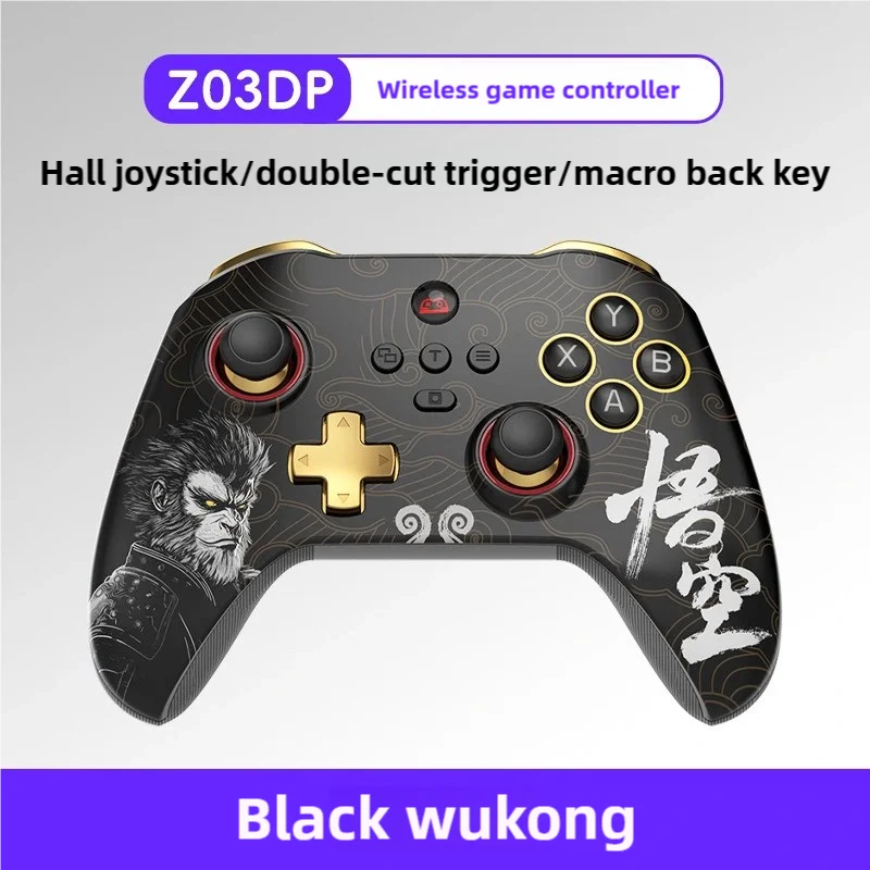

Z03DP Black Gamepad 800Hz Wireless Dual Vibration Gaming Controller For Switch IOS Android PC Windows Joypad With Hall Joystick