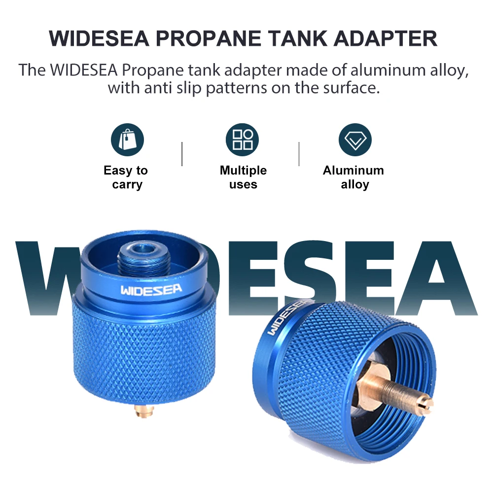 Outdoor-Camping-Propan-Tank-Adapter, Aluminium, integrierte auslaufsichere Gummidichtung, langlebiges, rutschfestes Design, unverzichtbare Outdoor-Produkte