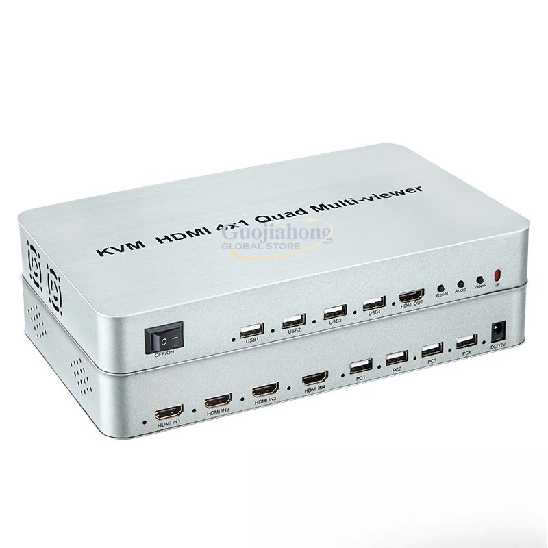 

HDM & I splitter 4 in 1 out 4 screen splitter 4 port usb synchronization seamless kvm switching splitter