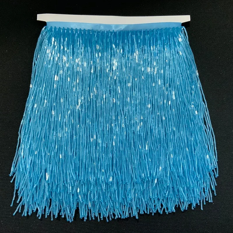 Individual Beaded Fringe Strands Bugle Bead Droppers 12cm 60colors Jazz dance costumes pageant dress ballroom Latin bell