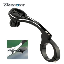 MTB Road Bike Handlebar Extended Bar Computer Mount for Garmin/Bryton/Wahoo Out Front Sports Camera Front Light Stand Clip