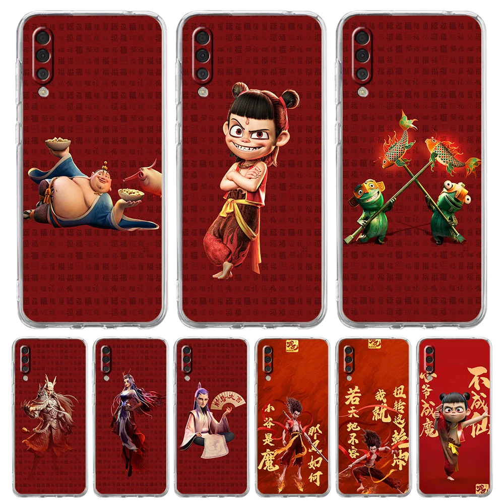 

Transparent Phone Case for Samsung Galaxy A16 A14 A12 A22 A24 A42 A02 A03S A06 A50 A70 A20 A30 A40 Soft TPU Cover New Cute Nezha