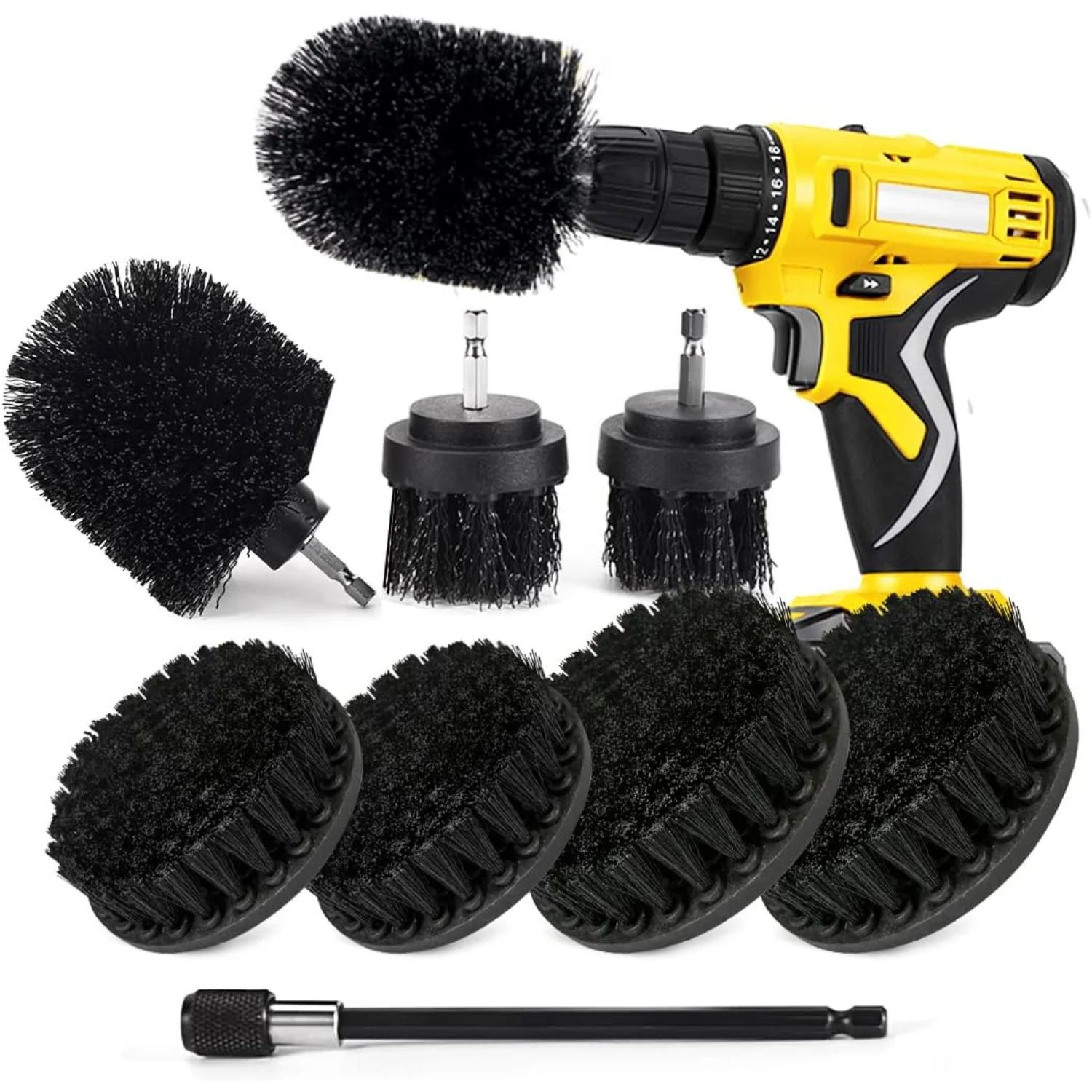 

Набор насадок для дрели, щетка для чистки, универсальные щетки-скрубберы с удлиненной насадкой для ванной комнаты