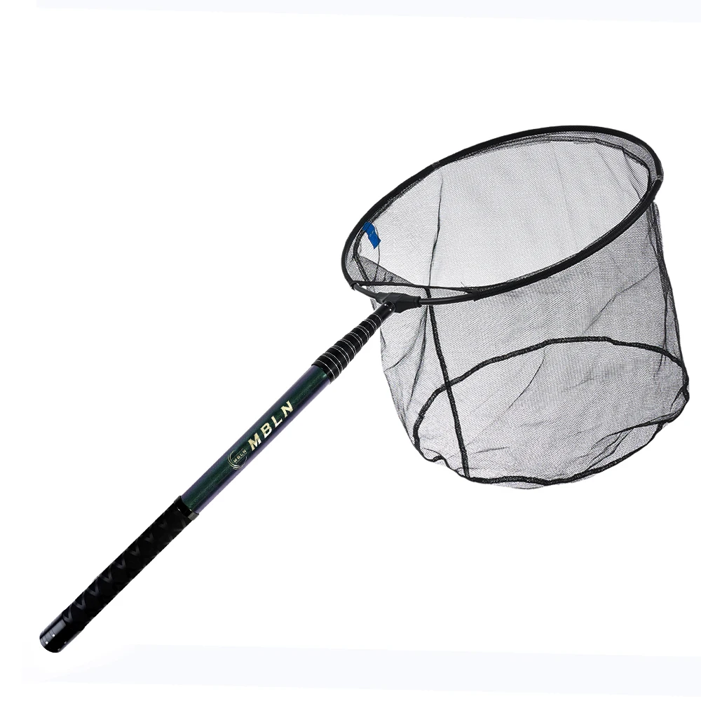 MBLN Teleskop-Kescher 3,85 m, faltbar, 58 cm, 45 cm Reifen, Chamäleonfarbe, langlebiges Aluminium-Magnesium für große Fische – Detail 6