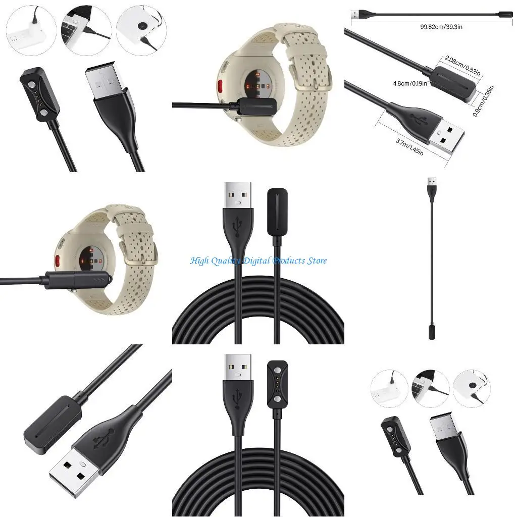 

U2JE Watch Charging Dock for 3 Flexible USB Charging Cable Cord Wire