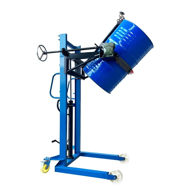 

Factory Direct Sales Cheap Hand Manual 400kg Oil Drum Stacker Hydraulic Drum Lift Lifter Vehicle Truck