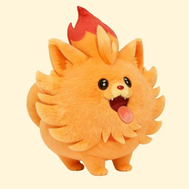 Pombon Cute Small Dog Plush Toy Soft Stuffed Fantasy Creature Character Doll For Kids Teens Birthday Gift Home Desk Decor