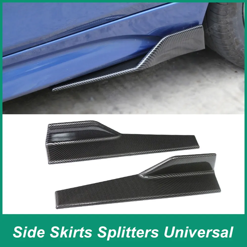 For BMW Mercedes Benz Toyota Ford Honda Nissan Wide Body Side Skirt Diffuser Separator Fender Automotive Parts Black Carbon Fibe