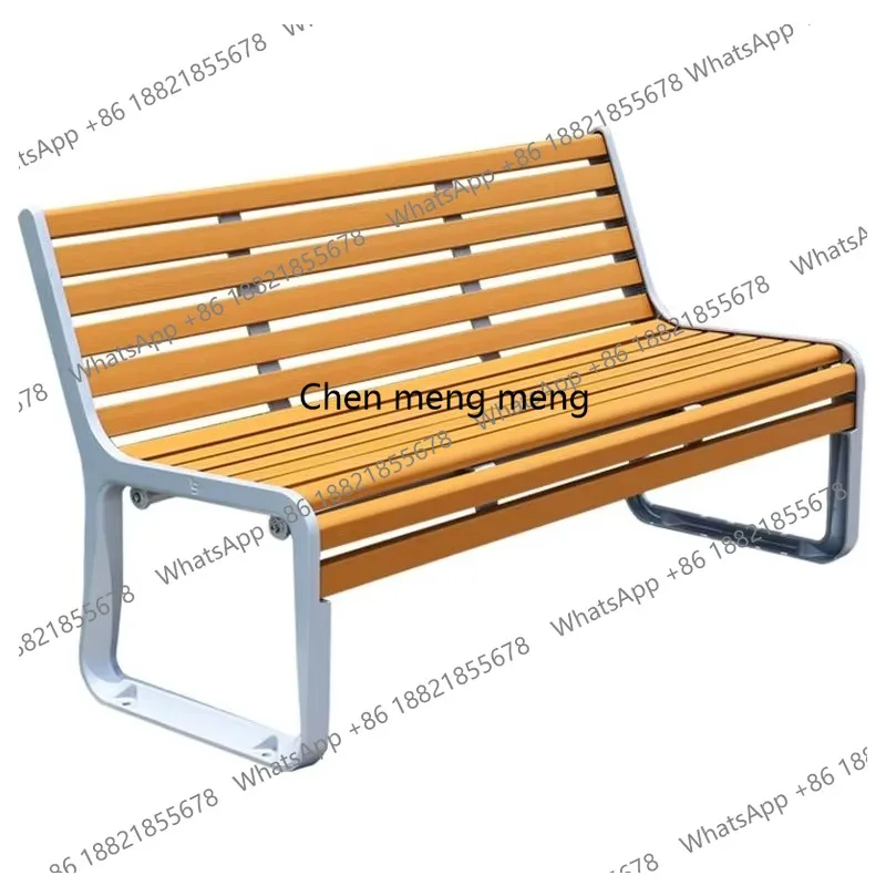Customized Outdoor Bench Seat with Cast Aluminium Leg Supporting Solid Wood or Plastic Wood Seat Choice