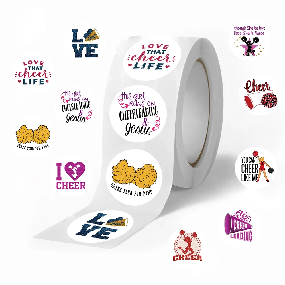 500PCS Cheerleader Roll Stickers Cartoon Graffiti Decals Stationery Computer Luggage Helmet Car Wall Sticker Toy Decoration