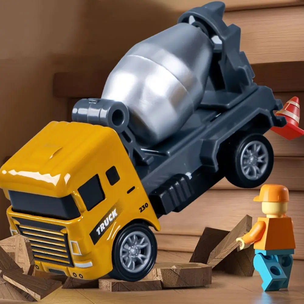 Loader รถแทรกเตอร์วิศวกรรมรถบรรทุกของเล่น Bulldozer Mixer คอนเทนเนอร์รถก่อสร้างของเล่นเลื่อนโลหะผสมโลหะ Excavator ของเล่น