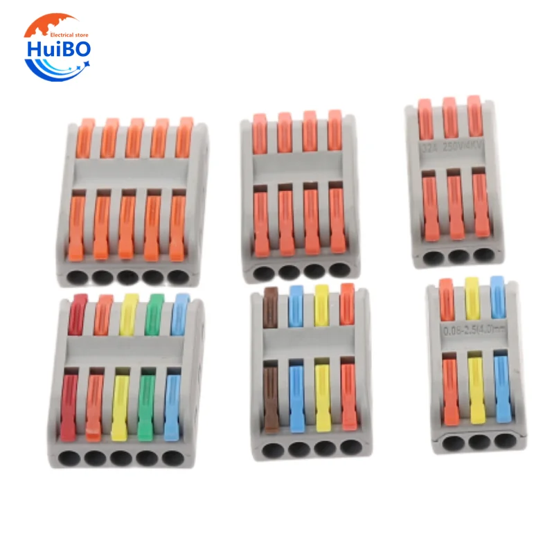 Wire Connectors 222 Conductor 223 Push-In Mini terminal Block Cable Splitter Led Light Butt Electrical Connector DIY 32A